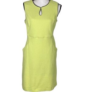 Lands' End Women's Petite Sleeveless Sheath Dress Bright Citrus Size 12P